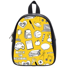 Pattern With Basketball Apple Paint Back School Illustration School Bag (small) by Nexatart