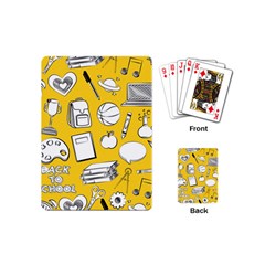 Pattern With Basketball Apple Paint Back School Illustration Playing Cards Single Design (mini) by Nexatart