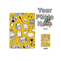 Pattern With Basketball Apple Paint Back School Illustration Playing Cards 54 Designs (mini) by Nexatart