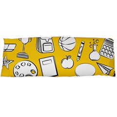 Pattern With Basketball Apple Paint Back School Illustration Body Pillow Case (dakimakura) by Nexatart