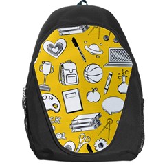 Pattern With Basketball Apple Paint Back School Illustration Backpack Bag by Nexatart