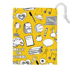 Pattern With Basketball Apple Paint Back School Illustration Drawstring Pouch (5xl)