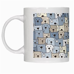 Cute Dog Seamless Pattern Background White Mugs by Nexatart