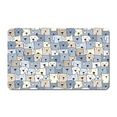 Cute Dog Seamless Pattern Background Magnet (rectangular) by Nexatart