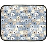 Cute Dog Seamless Pattern Background Double Sided Fleece Blanket (Mini)  35 x27  Blanket Front