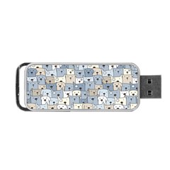 Cute Dog Seamless Pattern Background Portable Usb Flash (one Side) by Nexatart