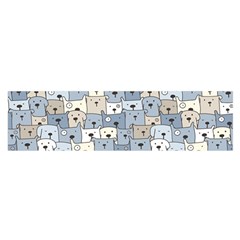 Cute Dog Seamless Pattern Background Satin Scarf (oblong) by Nexatart