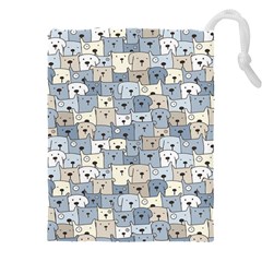 Cute Dog Seamless Pattern Background Drawstring Pouch (4xl)