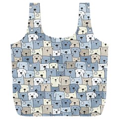 Cute Dog Seamless Pattern Background Full Print Recycle Bag (xxl)