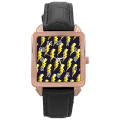 Pop Art Pattern Rose Gold Leather Watch  by Nexatart