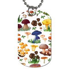 Mushroom Seamless Pattern Dog Tag (two Sides) by Nexatart