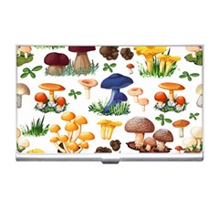 Mushroom Seamless Pattern Business Card Holder by Nexatart