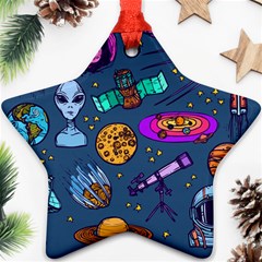 Space Sketch Set Colored Ornament (star) by Nexatart