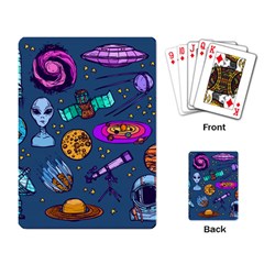 Space Sketch Set Colored Playing Cards Single Design (rectangle) by Nexatart