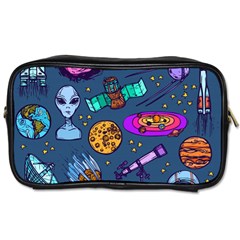 Space Sketch Set Colored Toiletries Bag (one Side) by Nexatart