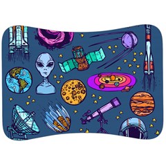 Space Sketch Set Colored Velour Seat Head Rest Cushion by Nexatart