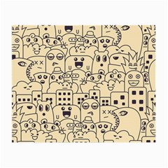 Seamless Pattern With Cute Monster Doodle Small Glasses Cloth