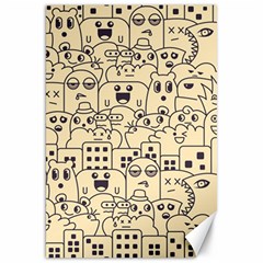 Seamless Pattern With Cute Monster Doodle Canvas 20  X 30  by Nexatart