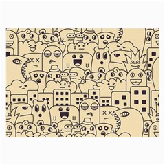 Seamless Pattern With Cute Monster Doodle Large Glasses Cloth