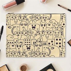 Seamless Pattern With Cute Monster Doodle Cosmetic Bag (XL)