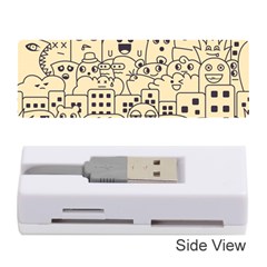 Seamless Pattern With Cute Monster Doodle Memory Card Reader (Stick)