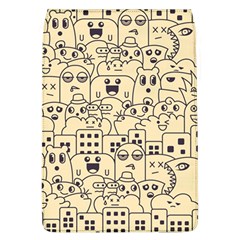 Seamless Pattern With Cute Monster Doodle Removable Flap Cover (L)