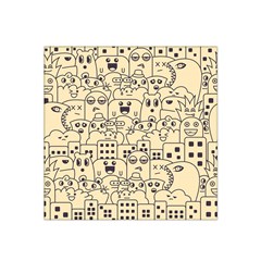 Seamless Pattern With Cute Monster Doodle Satin Bandana Scarf