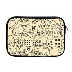 Seamless Pattern With Cute Monster Doodle Apple MacBook Pro 17  Zipper Case