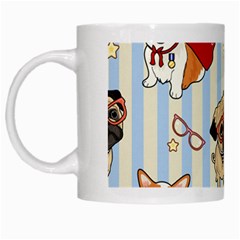 Pattern Dog White Mugs