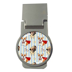 Pattern Dog Money Clips (round)  by Nexatart