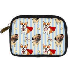 Pattern Dog Digital Camera Leather Case by Nexatart