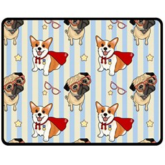 Pattern Dog Double Sided Fleece Blanket (medium) 