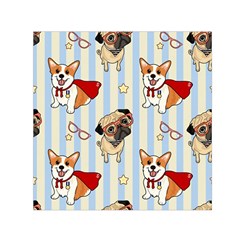 Pattern Dog Small Satin Scarf (square) by Nexatart