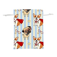 Pattern Dog Lightweight Drawstring Pouch (m) by Nexatart