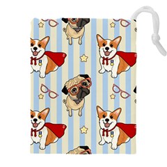 Pattern Dog Drawstring Pouch (4xl) by Nexatart