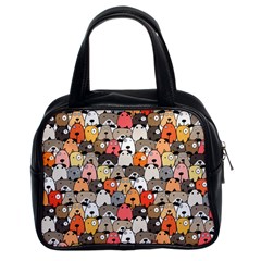 Cute Dog Seamless Pattern Background Classic Handbag (two Sides) by Nexatart