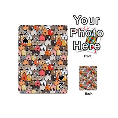 Cute Dog Seamless Pattern Background Playing Cards 54 Designs (mini) by Nexatart