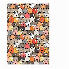 Cute Dog Seamless Pattern Background Large Garden Flag (two Sides) by Nexatart