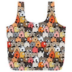 Cute Dog Seamless Pattern Background Full Print Recycle Bag (xl) by Nexatart