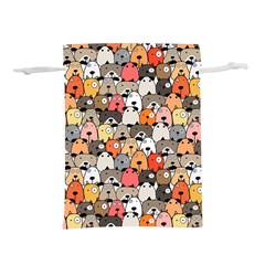 Cute Dog Seamless Pattern Background Lightweight Drawstring Pouch (m) by Nexatart