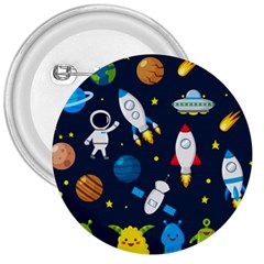 Big Set Cute Astronauts Space Planets Stars Aliens Rockets Ufo Constellations Satellite Moon Rover V 3  Buttons by Nexatart