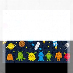 Big Set Cute Astronauts Space Planets Stars Aliens Rockets Ufo Constellations Satellite Moon Rover V Rectangular Jigsaw Puzzl