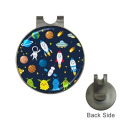 Big Set Cute Astronauts Space Planets Stars Aliens Rockets Ufo Constellations Satellite Moon Rover V Hat Clips With Golf Markers by Nexatart