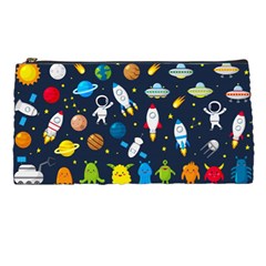 Big Set Cute Astronauts Space Planets Stars Aliens Rockets Ufo Constellations Satellite Moon Rover V Pencil Cases by Nexatart