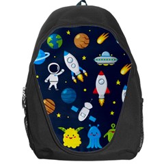 Big Set Cute Astronauts Space Planets Stars Aliens Rockets Ufo Constellations Satellite Moon Rover V Backpack Bag by Nexatart