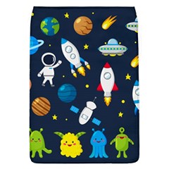 Big Set Cute Astronauts Space Planets Stars Aliens Rockets Ufo Constellations Satellite Moon Rover V Removable Flap Cover (l) by Nexatart