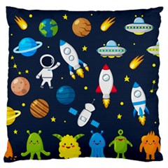 Big Set Cute Astronauts Space Planets Stars Aliens Rockets Ufo Constellations Satellite Moon Rover V Standard Flano Cushion Case (one Side) by Nexatart