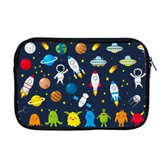 Big Set Cute Astronauts Space Planets Stars Aliens Rockets Ufo Constellations Satellite Moon Rover V Apple Macbook Pro 17  Zipper Case by Nexatart