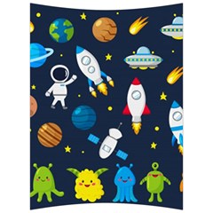 Big Set Cute Astronauts Space Planets Stars Aliens Rockets Ufo Constellations Satellite Moon Rover V Back Support Cushion by Nexatart