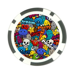 Graffiti Characters Seamless Pattern Poker Chip Card Guard by Nexatart